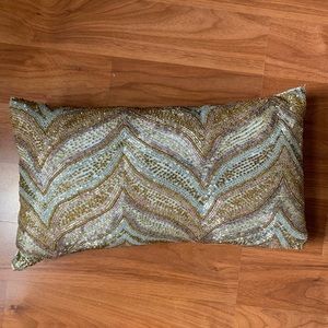 Beautiful beaded throw pillow